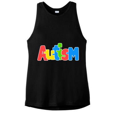 Autism - In A World Where You Can Be Anything BE KIND Ladies PosiCharge Tri-Blend Wicking Tank