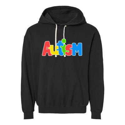 Autism - It's No Prob-llama To Be Different Garment-Dyed Fleece Hoodie