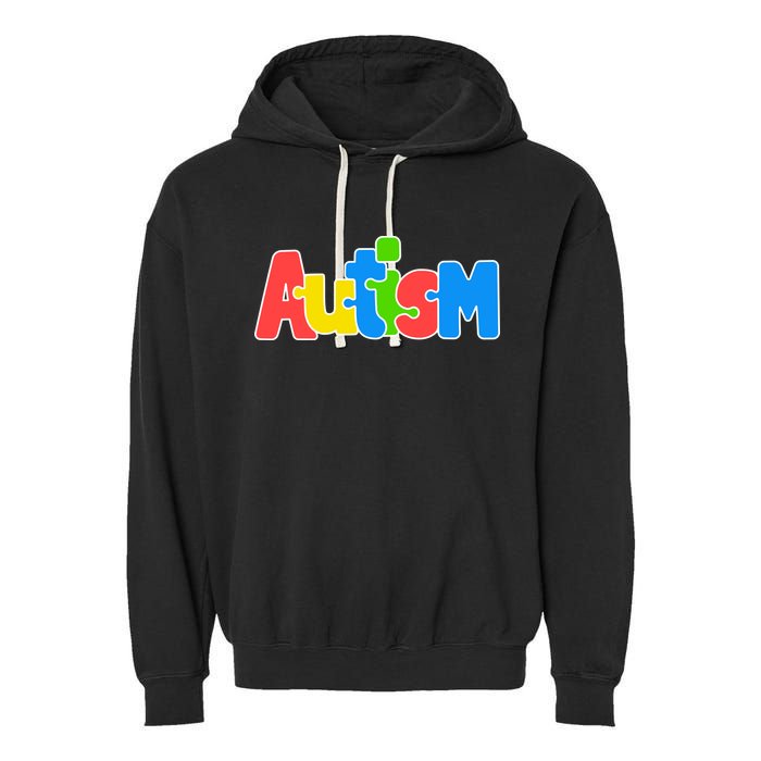 Autism - It's No Prob-llama To Be Different Garment-Dyed Fleece Hoodie