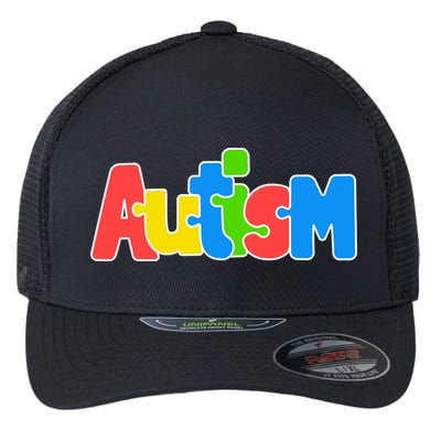 Autism - It's No Prob-llama To Be Different Flexfit Unipanel Trucker Cap