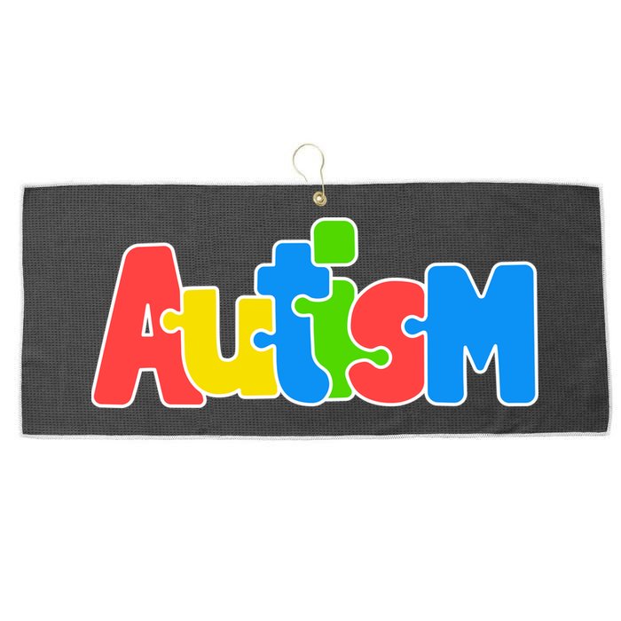 Autism - It's No Prob-llama To Be Different Large Microfiber Waffle Golf Towel