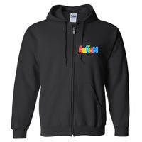 Autism - It's No Prob-llama To Be Different Full Zip Hoodie