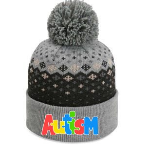 Autism - It's Ok To Be Different Crayons The Baniff Cuffed Pom Beanie