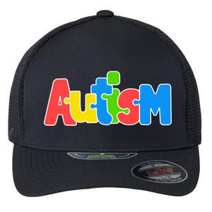 Autism - It's Ok To Be Different Crayons Flexfit Unipanel Trucker Cap