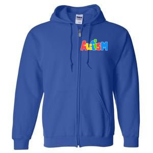 Autism - It's Ok To Be Different Crayons Full Zip Hoodie