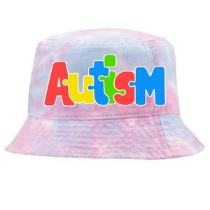 Autism - It's Ok To Be Different Crayons Tie-Dyed Bucket Hat