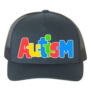 Autism - It's Ok To Be Different Crayons Yupoong Adult 5-Panel Trucker Hat