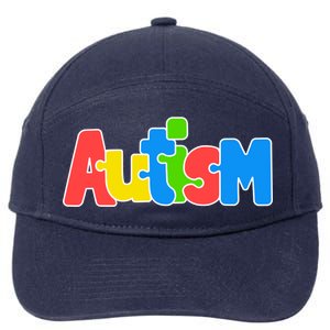 Autism - It's Ok To Be Different Crayons 7-Panel Snapback Hat