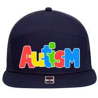 Autism - Love Completes The Puzzle 7 Panel Mesh Trucker Snapback Hat