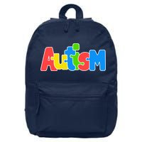 Autism - Love Completes The Puzzle 16 in Basic Backpack