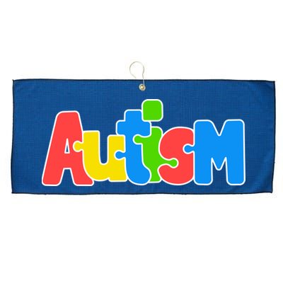 Autism - Love Completes The Puzzle Large Microfiber Waffle Golf Towel