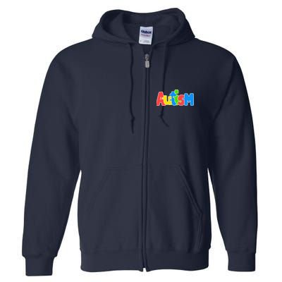 Autism - Love Completes The Puzzle Full Zip Hoodie