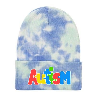 Autism - Love Completes The Puzzle Tie Dye 12in Knit Beanie