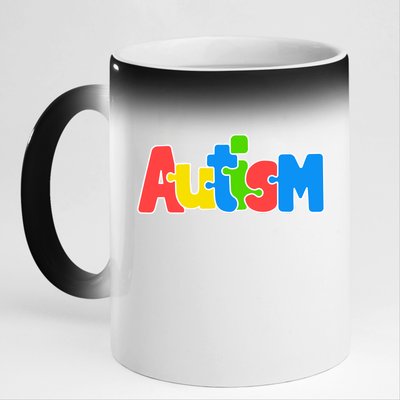 Autism 11oz Black Color Changing Mug