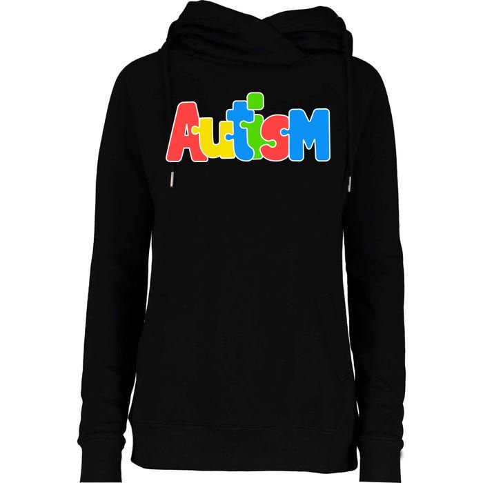 Autism Womens Funnel Neck Pullover Hood