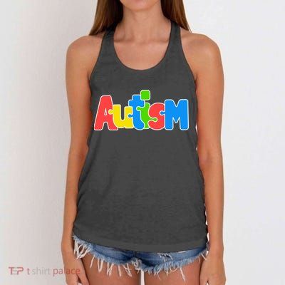 Autism Women's Knotted Racerback Tank