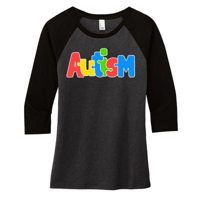 Autism Women's Tri-Blend 3/4-Sleeve Raglan Shirt