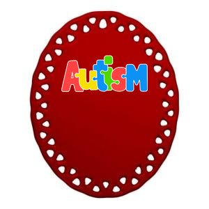 Autism Ceramic Oval Ornament