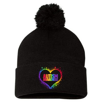 Autism Awareness - Full Of Love Pom Pom 12in Knit Beanie
