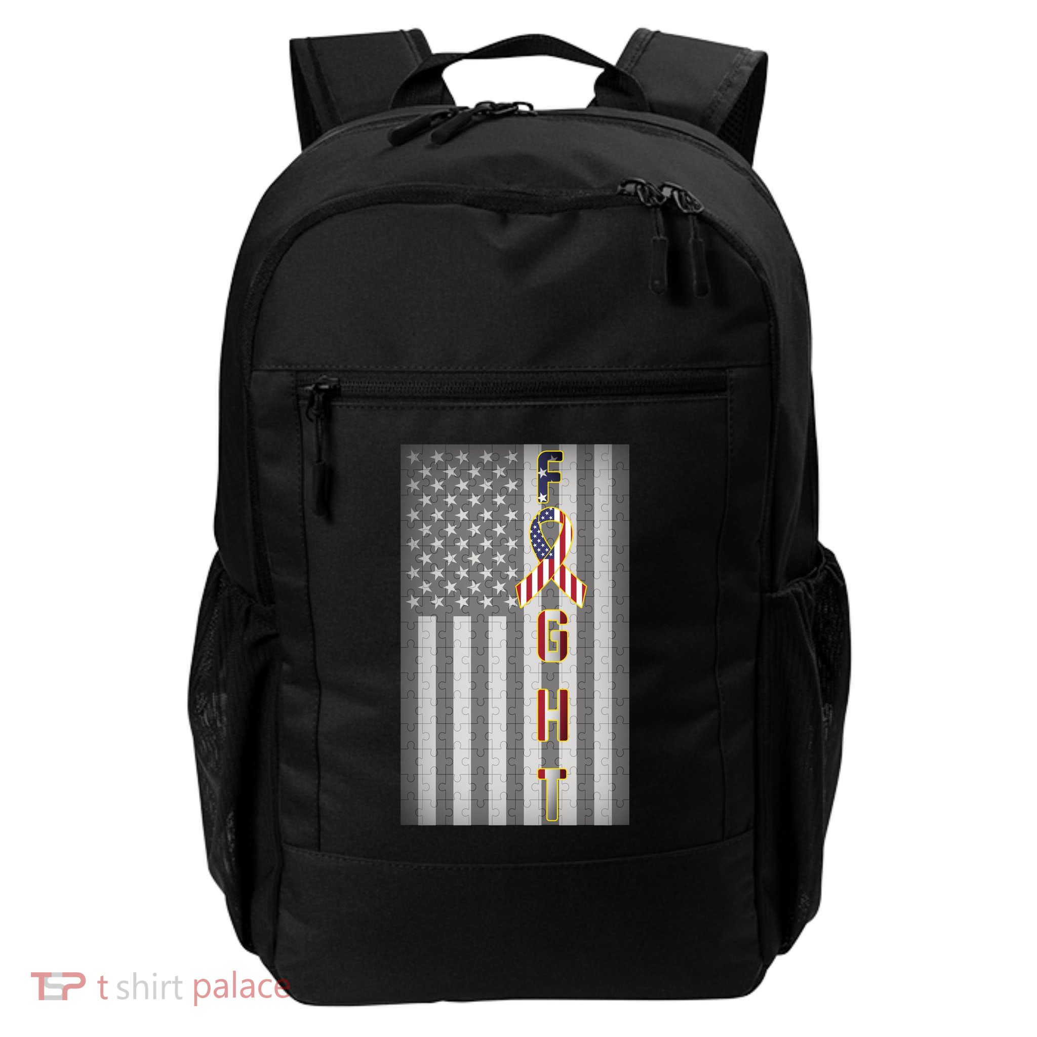 Autism Awareness American Flag Backpack