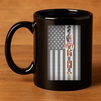 Autism Awareness American Flag 11oz C Handle Ceramic Mug