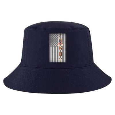 Autism Awareness American Flag Cool Comfort Performance Bucket Hat