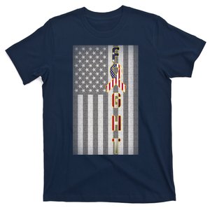 Autism Awareness American Flag T-Shirt