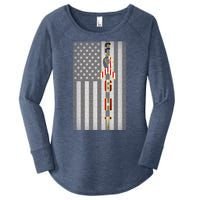 Autism Awareness American Flag Women's Perfect Tri Tunic Long Sleeve Shirt