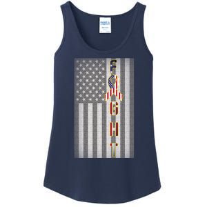 Autism Awareness American Flag Ladies Essential Tank