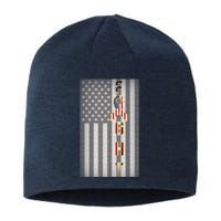 Autism Awareness American Flag Sustainable Beanie