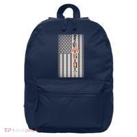 Autism Awareness American Flag 16 in Basic Backpack
