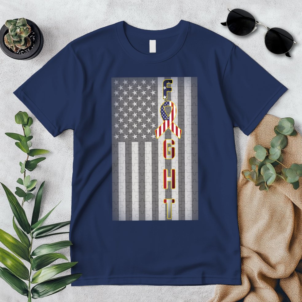 Autism Awareness American Flag Premium T-Shirt