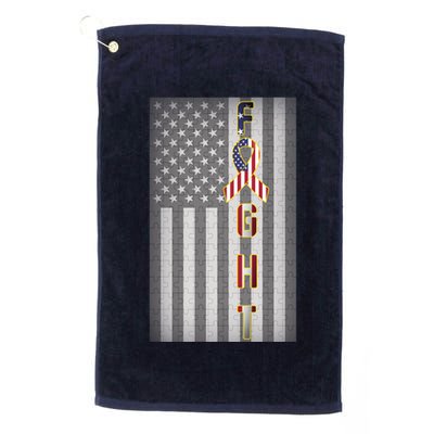 Autism Awareness American Flag Golf Towel