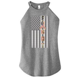 Autism Awareness American Flag Women's Perfect Tri Rocker Tank