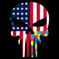 Autism Awareness American Skull Cooling Performance Crew T-Shirt