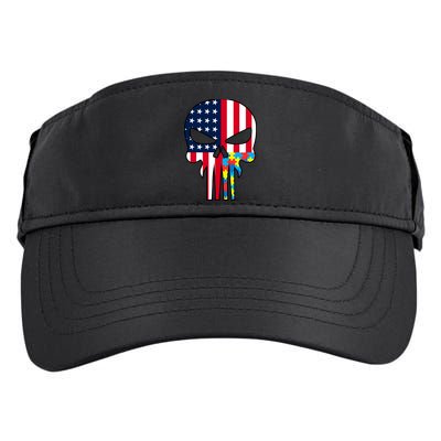 Autism Awareness American Skull Adult Drive Performance Visor