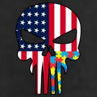 Autism Awareness American Skull Adult Drive Performance Visor