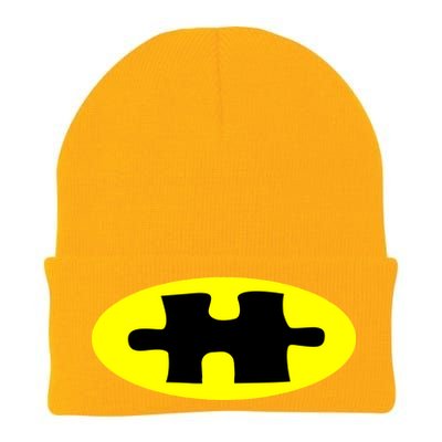 Autism Awareness Bat Puzzle Logo Knit Cap Winter Beanie