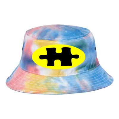 Autism Awareness Bat Puzzle Logo Tie Dye Newport Bucket Hat