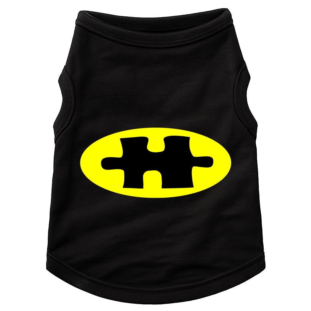 Autism Awareness Bat Puzzle Logo Doggie Tank
