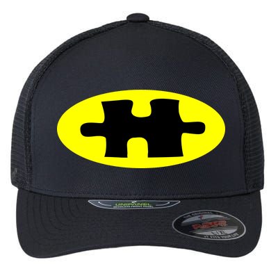 Autism Awareness Bat Puzzle Logo Flexfit Unipanel Trucker Cap