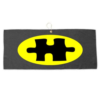 Autism Awareness Bat Puzzle Logo Large Microfiber Waffle Golf Towel