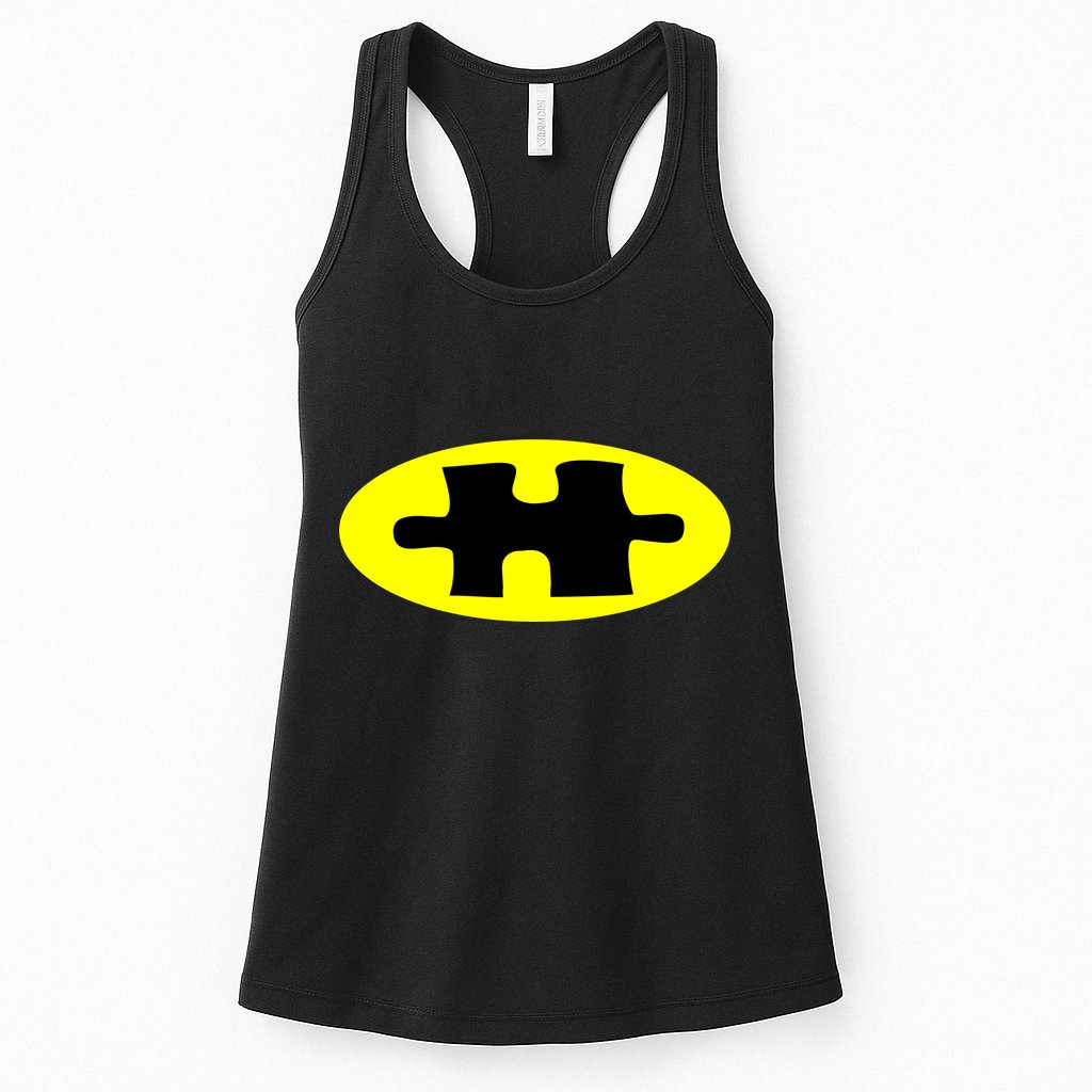 Autism Awareness Bat Puzzle Logo Womens Tank Top