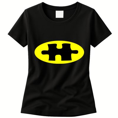 Autism Awareness Bat Puzzle Logo Womens T-Shirt