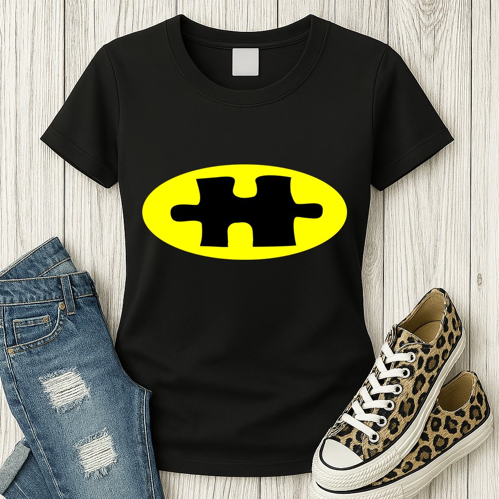 Autism Awareness Bat Puzzle Logo Womens T-Shirt