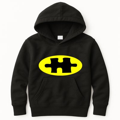 Autism Awareness Bat Puzzle Logo Kids Hoodie
