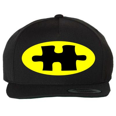 Autism Awareness Bat Puzzle Logo Wool Snapback Cap