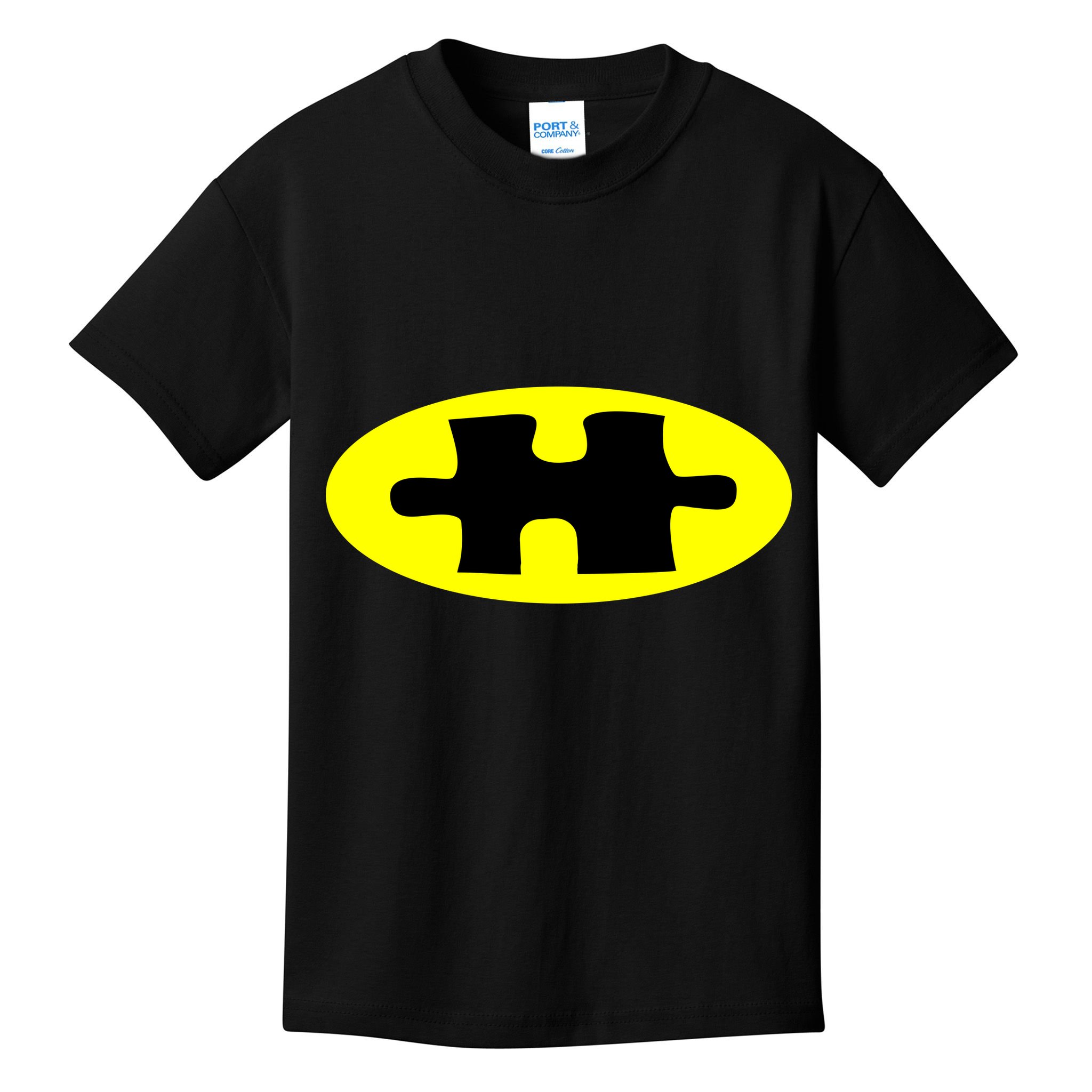 Autism Awareness Bat Puzzle Logo Kids T-Shirt