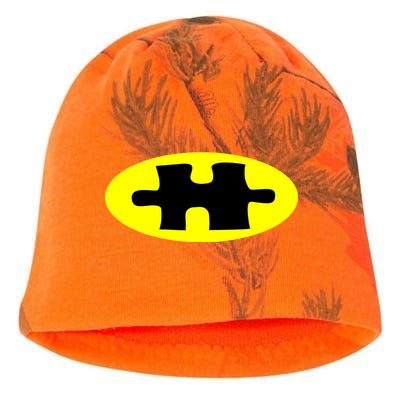 Autism Awareness Bat Puzzle Logo Kati - Camo Knit Beanie