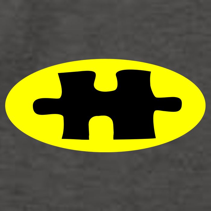 Autism Awareness Bat Puzzle Logo Vector Backpack